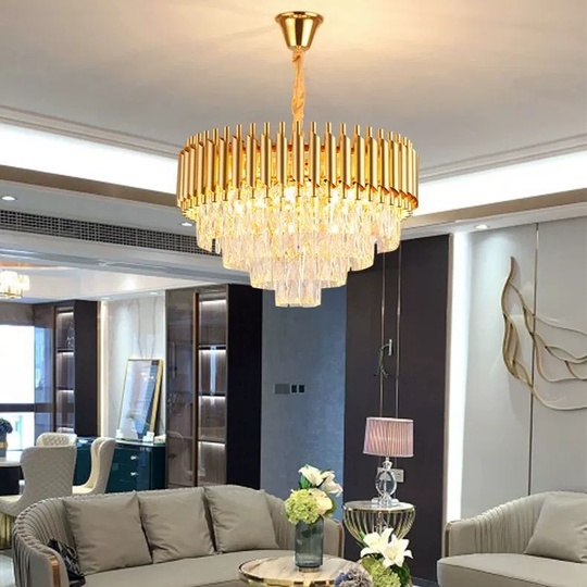 Люстра подвесная, золотой, стекло, ELEGANCE 55*38, металл, E14.