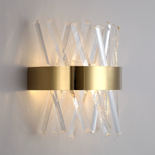 Настенный светильник KELVIN, Бра, 25*30,  золотой, металл, G9.