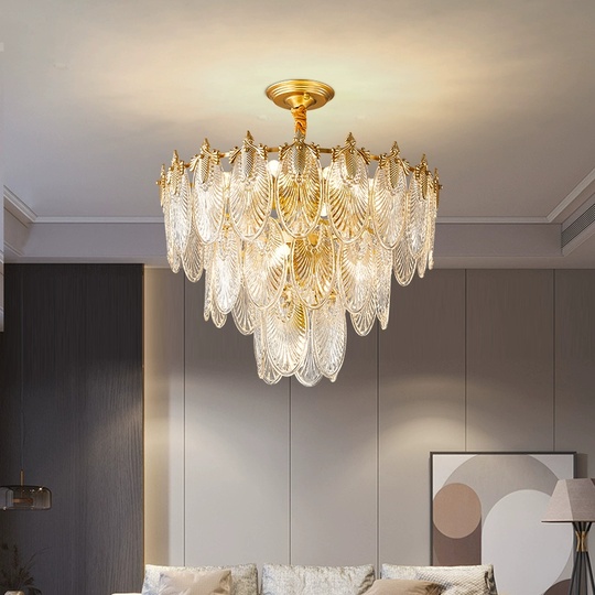 Люстра подвесная, медный, стекло, AUTOP 50*36, металл, E14.