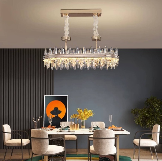 Люстра подвесная ERGUM 80*32 золото, стекло, металл, LED.