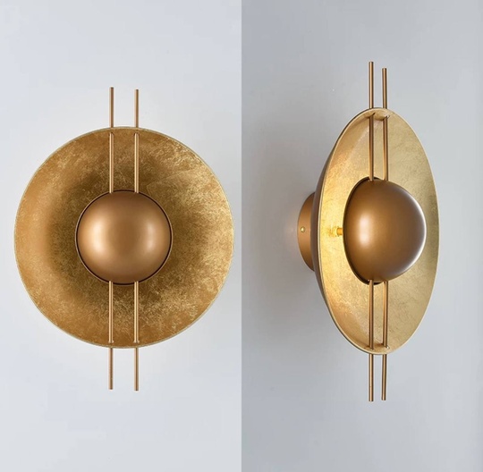 Настенный светильник DOUGLAS 35*48, золотая фольга, металл, LED.