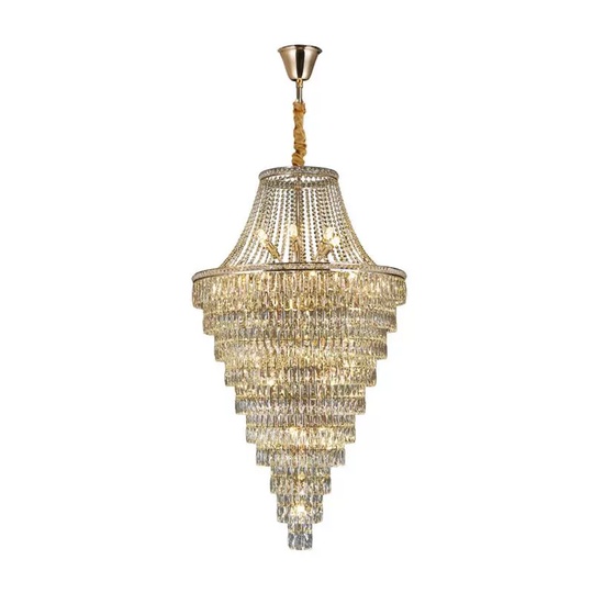 Люстра подвесная, золото, кристалл, VULCAN 55*100 металл, E14.