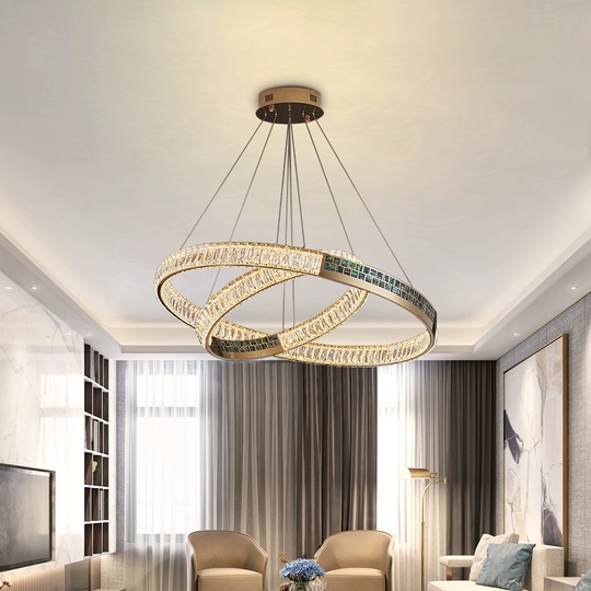 Люстра подвесная ASENA 100*100 бронза, кристалл, металл, LED.