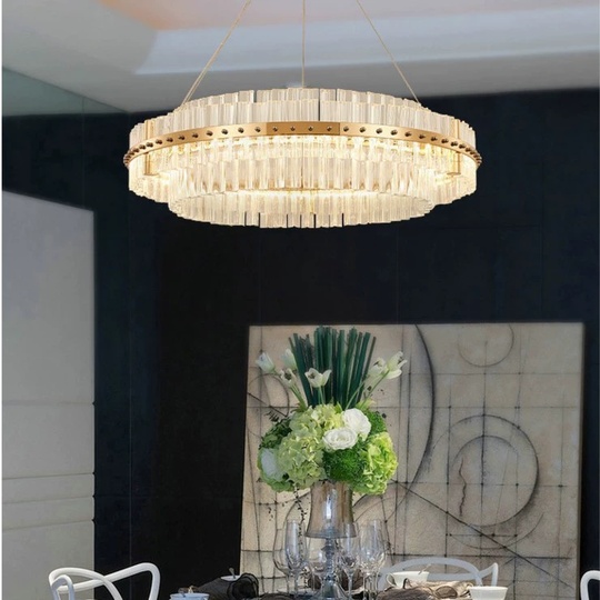 Люстра подвесная, медь, стекло, GUZ 100*18, металл, LED.