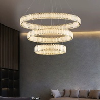 Люстра подвесная CALISKAN 40*150 золотой, хрусталь, металл, LED.
