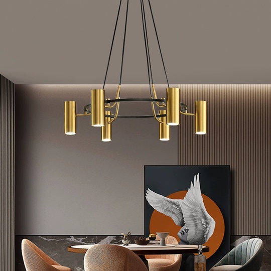 Люстра подвесная, бронза, ПММА, ALAN 92*150, металл, GU10