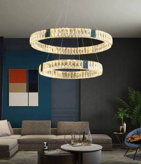 Люстра подвесная CAGDAS 80*150 бронза, кристалл, металл, LED.