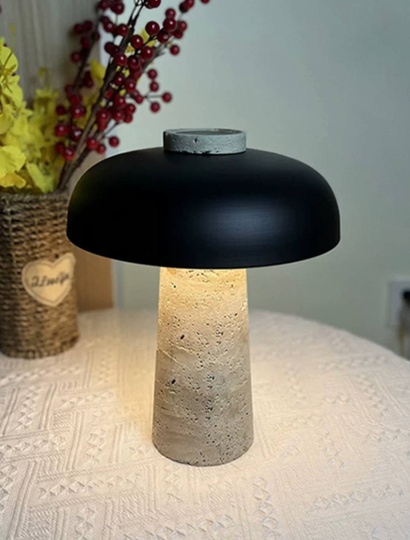 Настольная лампа SOLARA 21*35 мрамор, бежевый