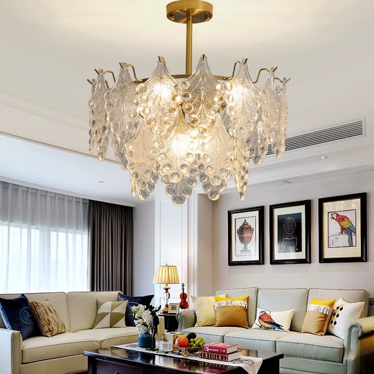 Люстра подвесная, медный, стекло, AYSUN 70*37, металл, E14.