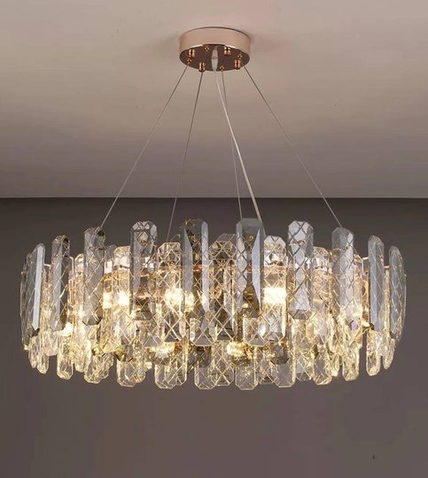 Люстра подвесная AKCICEK 50*22 дымчатый, стекло, металл, Е14.