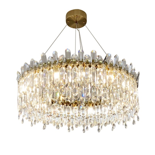 Люстра подвесная, бронза, кристалл, MELISSA 60*31 металл, E14.