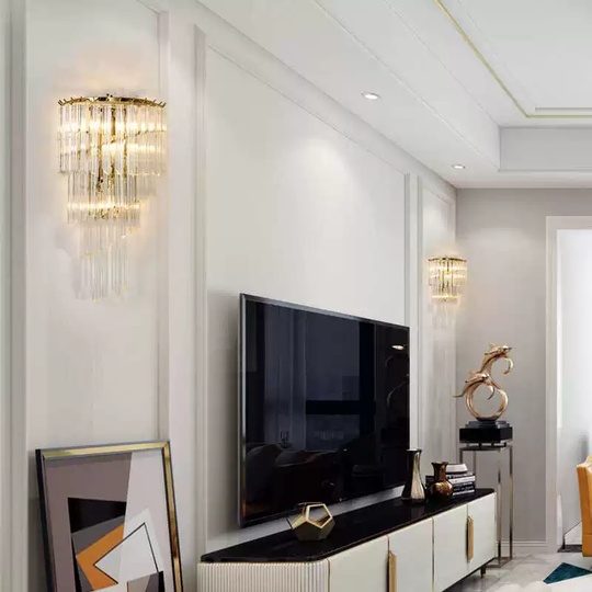 Настенный светильник SANDRA, Бра, 30*62,  золотой, металл, E14.