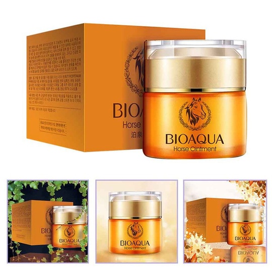 Дневной омолаживающий крем для лица на основе лошадиного жира Horse Oil Ointment