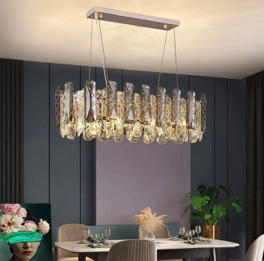 Люстра подвесная AKCA 80*22 дымчатый, стекло, металл, Е14.