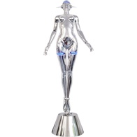 Торшер Cyberwomen хром 73*50*180 см, LED, кнопка, смола, стекловолокно, 24 Вт