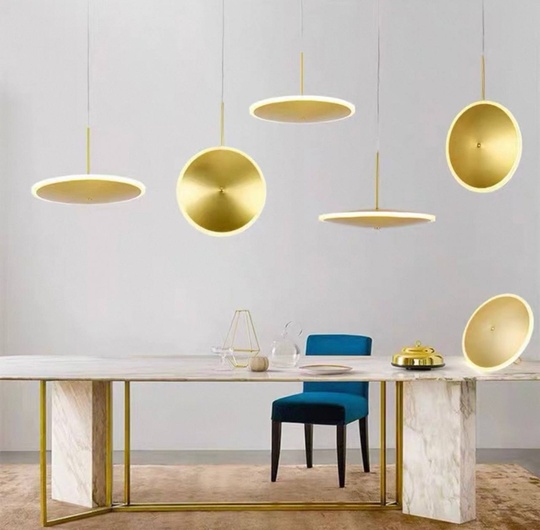 Светильник потолочный, золотой, Evoris, металл, 30*20 см, светодиодная, LED