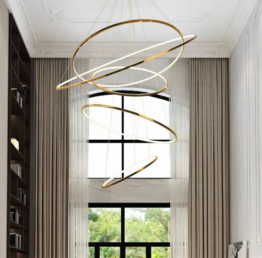 Люстра подвесная, медь, ПММА, PADDY 40*60*80*100*120 металл, LED.