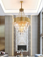 Люстра подвесная, золото, кристалл, BISCUIT 100*180 металл, E14.