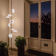 Торшеры медь Elynota, 68*320 см, LED, G4*8, металл, 24 Вт