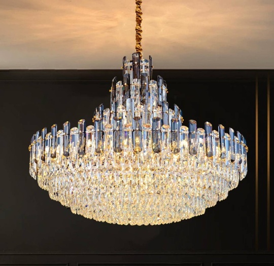 Люстра подвесная ERIS 78*68 золото, кристалл, металл, Е14.