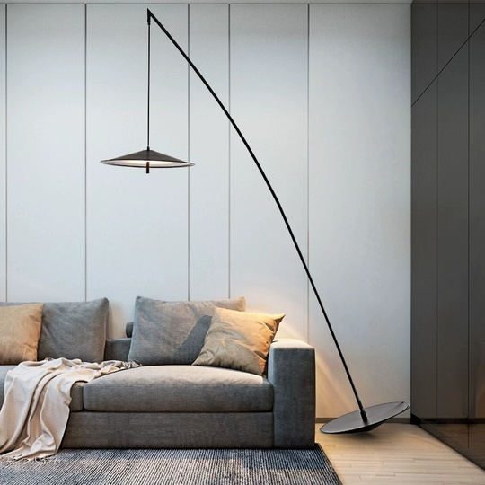 Торшер черный Ezompa, 156*225 см, LED, металл, 6 Вт
