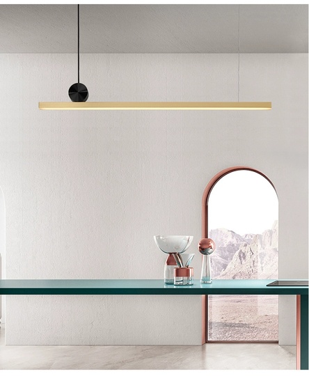 Подвесной светильник, бронза,  DERIN 118*13, ПММА, металл, LED.