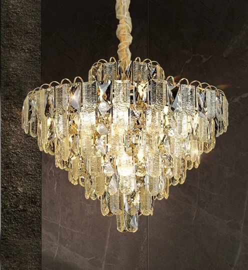 Люстра подвесная AKGUL 60*51 золото, стекло, металл, Е14.