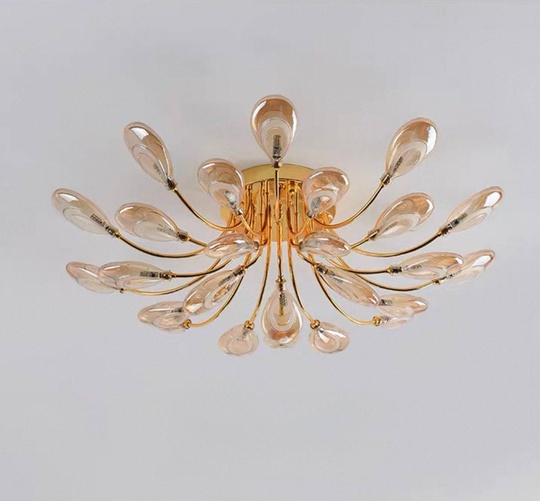 Люстра золотая Elydra, металл, стекло, 100*27 см, G4