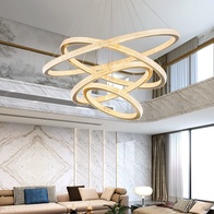 Люстра подвесная, медь, ПММА, ARCHE 40*60*80*100 металл, LED.