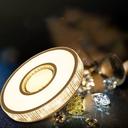 Потолочный светильник, хром, кристалл, LIZA 80*14 металл, LED.