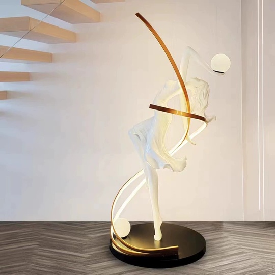 Торшер белый Girls ballerina, 79*200 см, LED, Е27, смола, стекловолокно, 65 Вт