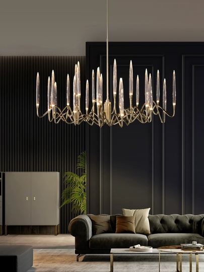 Светильник подвесной медый Axirex, металл, трос 100 см, 80*45 см, G4