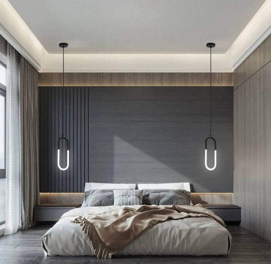 Светильник подвесной, черный, Elyfro, металл, 14*80 см, светодиодная, LED