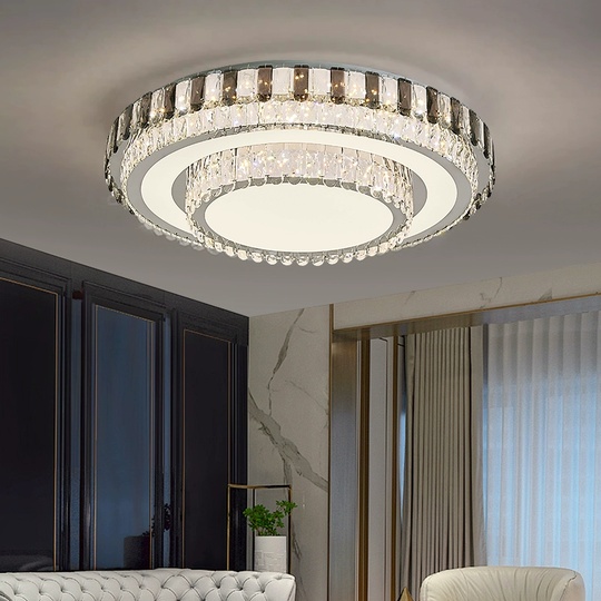 Потолочный светильник, хром, кристалл, MINDY 80*20 металл, LED.