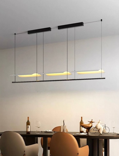 Люстра черный, белый Elysor, металл, 176*13 см, светодиодная, LED