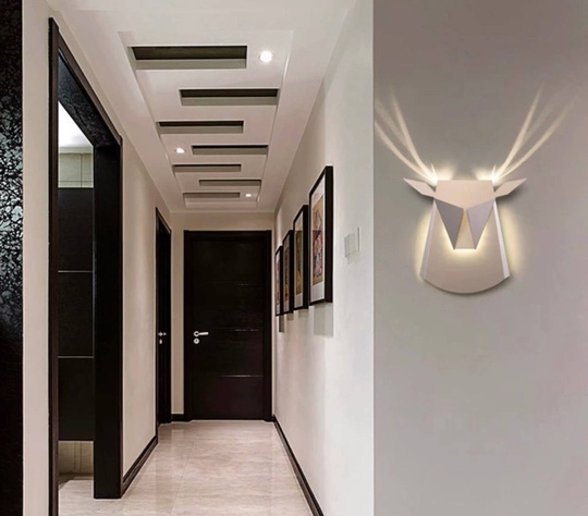 Настенный светильник, БРА GOKER 38*35, белый, металл, LED.