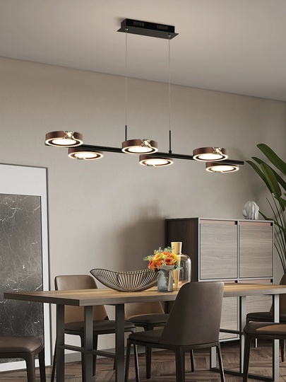 Люстра черная Ivalept, металл, 100*25 см, светодиодная, LED