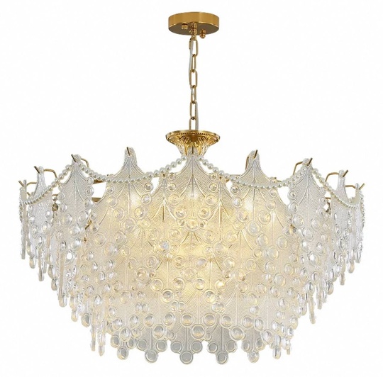 Люстра подвесная, медный, стекло, NEWSBRINGER 60*28, металл, E14.