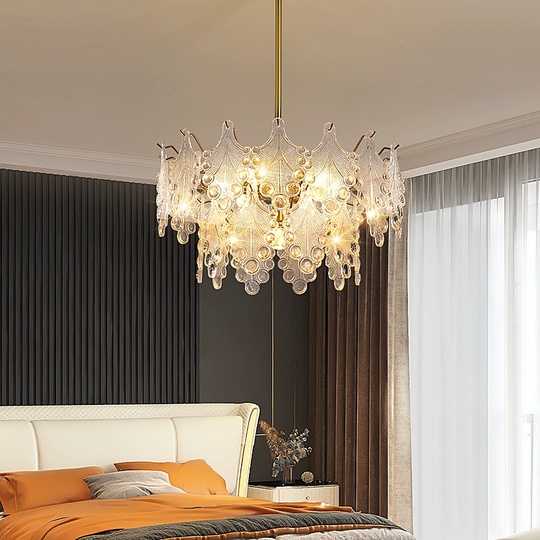 Люстра подвесная, медный, стекло, AYSUN 80*37, металл, E14.