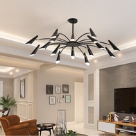 Люстра подвесная MAI HE MAI черная, 128*16 см, Maytoni Vigo - черная, G9, 40 Вт