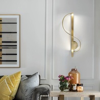 Настенный светильник UMA, Бра, медный цвет 23*52, металл, LED.