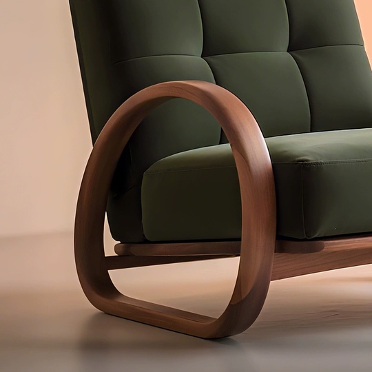 Кресло темный орех, 80*85*80 см, нераскладное, минимализм