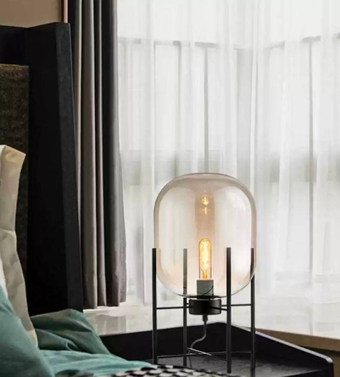 Настольная лампа CHAD 37*86, коньячный, металл, Е21.