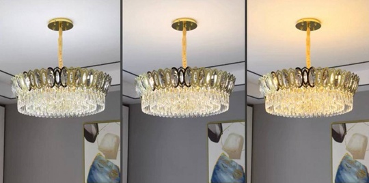 Люстра подвесная, золото, кристалл, DAMIAN 60*23 металл, E14.