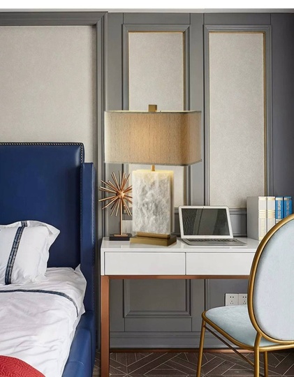 Настольная лампа VETY 42*68, мраморный камень