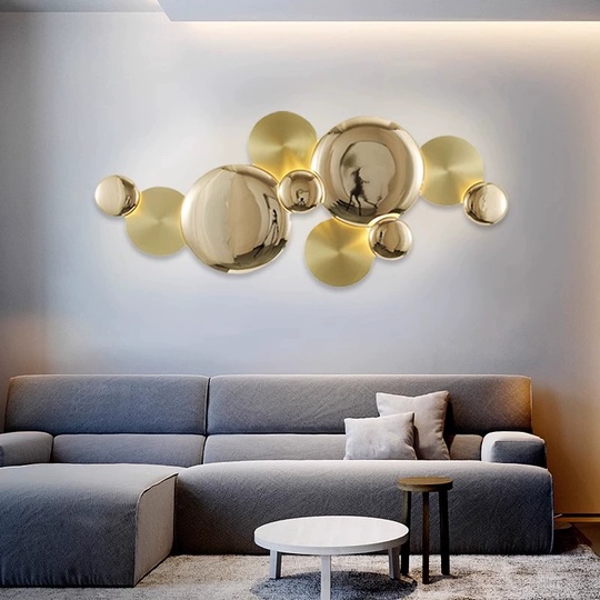 Настенный светильник ELLIOT, Бра 54*140, золотой, металл, G9.