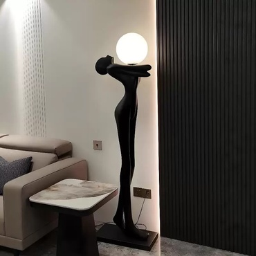 Торшер черный Eliosynth, 40*130 см, LED, Е27, смола со стекловолокном, 14 Вт