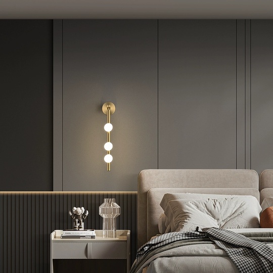 Настенный светильник, Бра, JOSHUA 12*55 бронза, металл, стекло, G9.