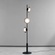 Торшер черный Elvarion, 28*180 см, led, G5, металл, 10 Вт