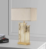 Настольная лампа TRISS 40*68, античная бронза, мрамор, металл.